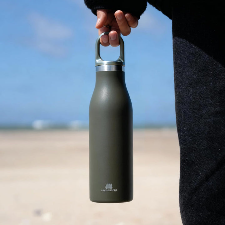Groenenberg Trinkflasche Edelstahl 500ml oder 750ml | 100% Auslaufsicher | Thermosflasche Kohlensäur