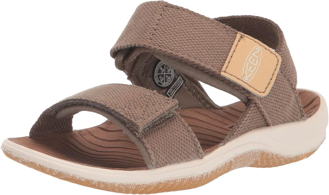 KEEN Unisex Kinder Elle Backstrap Slingback Sandalen 27/28 EU Brindle Star White, 27/28 EU Brindle S
