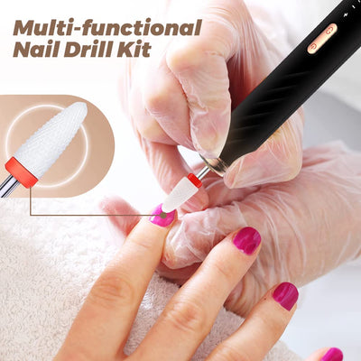 Nagelfräser Maniküre Set Elektrische Nagelfeile, Fräser für gelnägel Pediküre set Fusspflege Elektri
