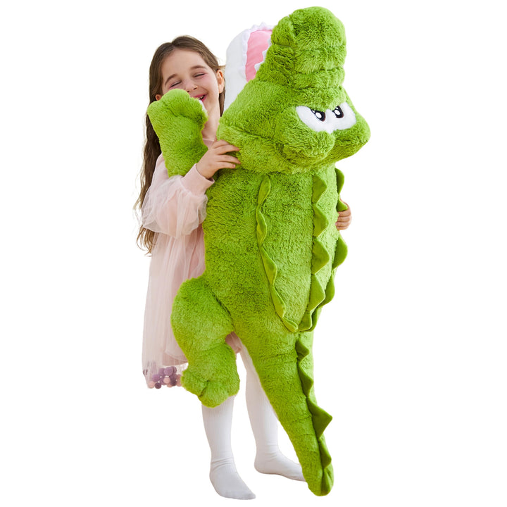 IKASA Gross Krokodil Stofftier Riesen Kuscheltier,78cm Gross Plüschtier Süsses Riesiges Flauschiges