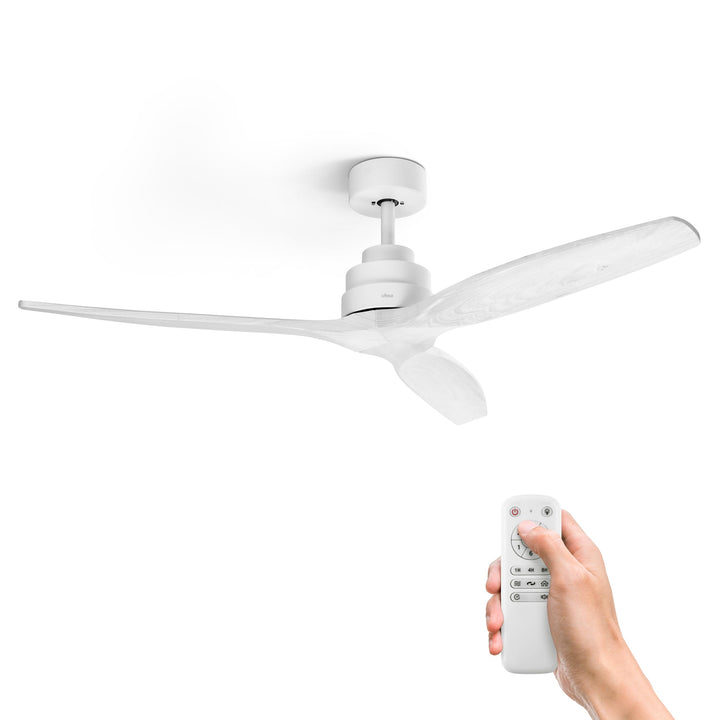 Ufesa Deckenventilator, 40W, 6 Geschwindigkeiten, Ultra Silent, 3 Naturholzflügel 132cm, Sommer - Wi