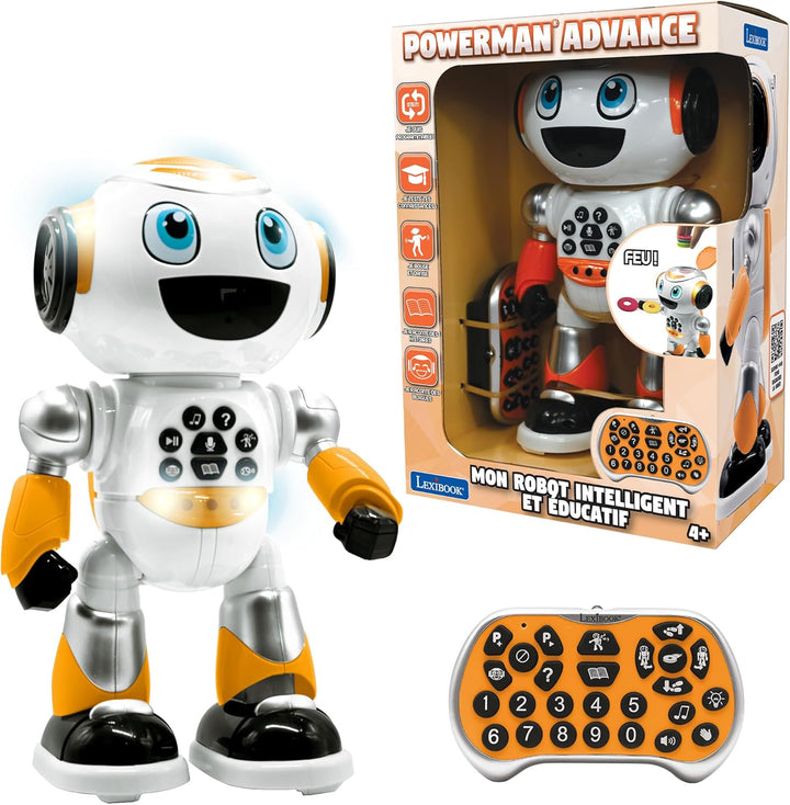 Lexibook, Powerman Advance - Französische Ausgabe - Ferngesteuerter Roboter, Interaktives Lernspielz