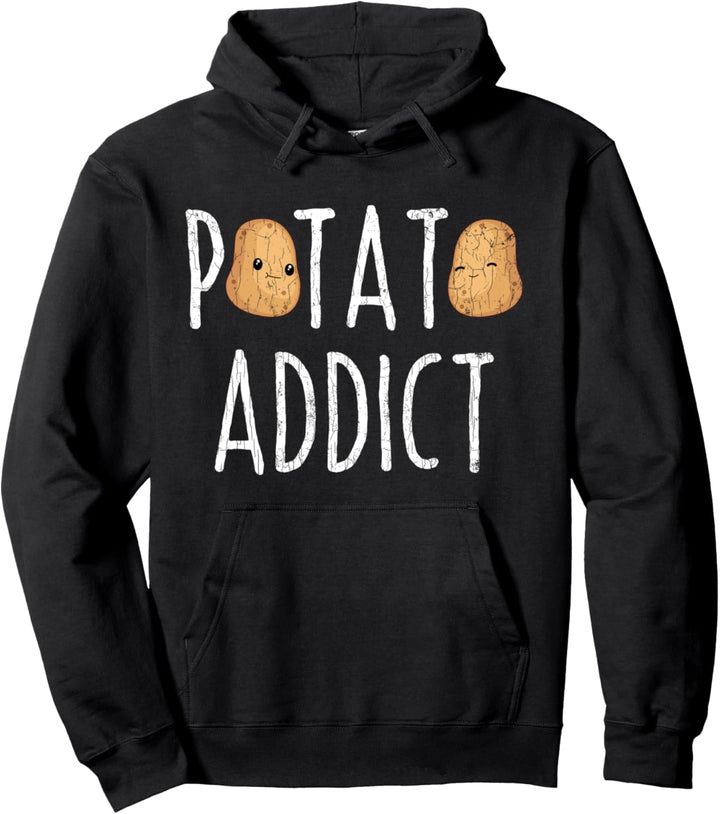 Potato Addict Lustige Kartoffeln Gemüse Chips Eater Grafik Pullover Hoodie