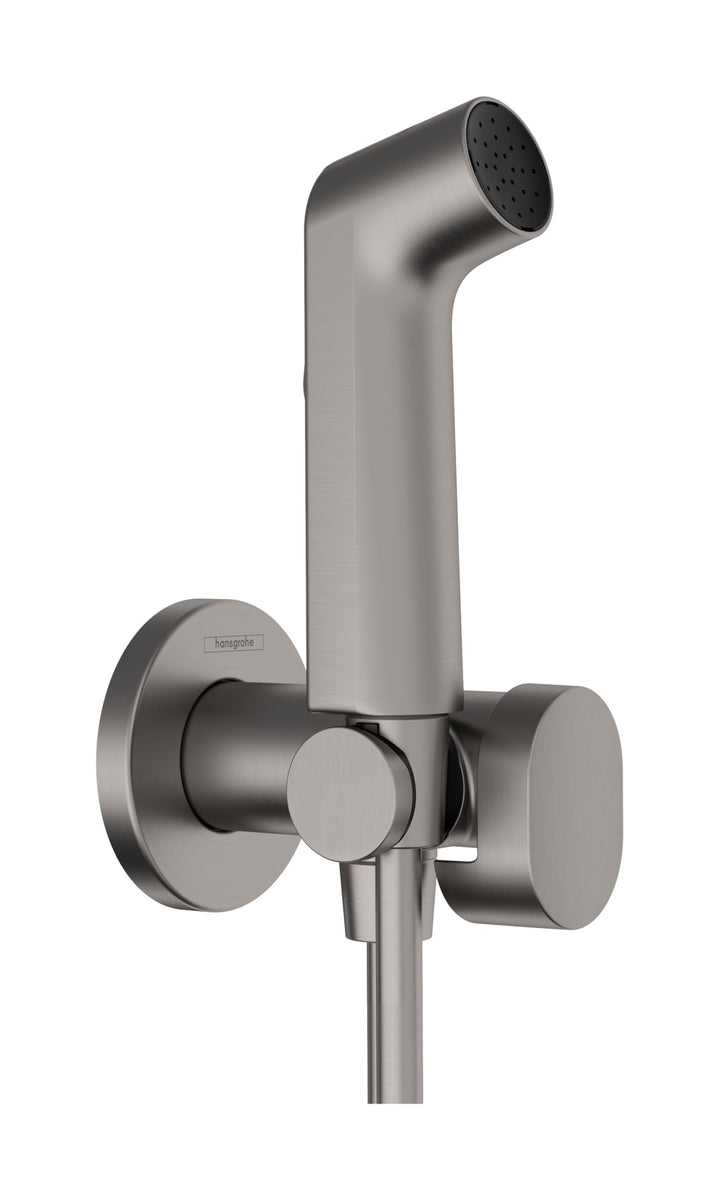 hansgrohe Bidette Handbrause S mit 1 wassersparenden Strahlart (EcoSmart), inkl. Absperrventil, Brau