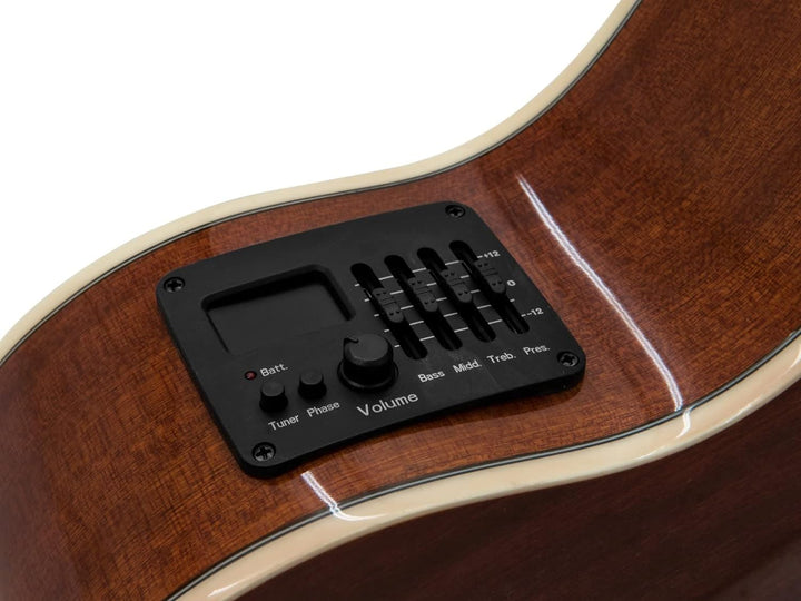DIMAVERY AW-400 Westerngitarre, sunburst | Western-Gitarre mit Cutaway