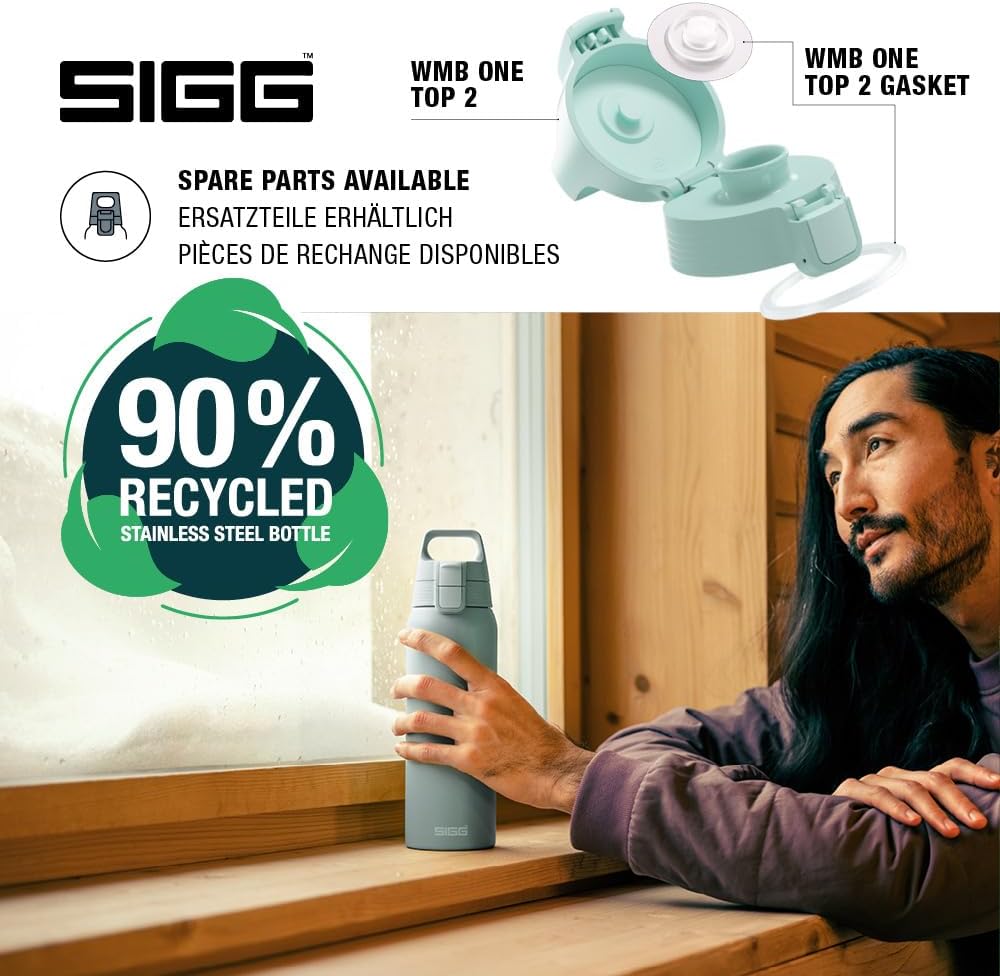 Sigg - Edelstahl Trinkflasche - Shield ONE - Für Kohlensäurehaltige Getränke Geeignet - Auslaufsiche