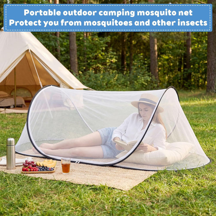 Moskitonetz, 200 x 80 x 56 cm Moskitonetz Reise, Faltbares Pop Up Moskitonetz Bett, Mückennetz Reise