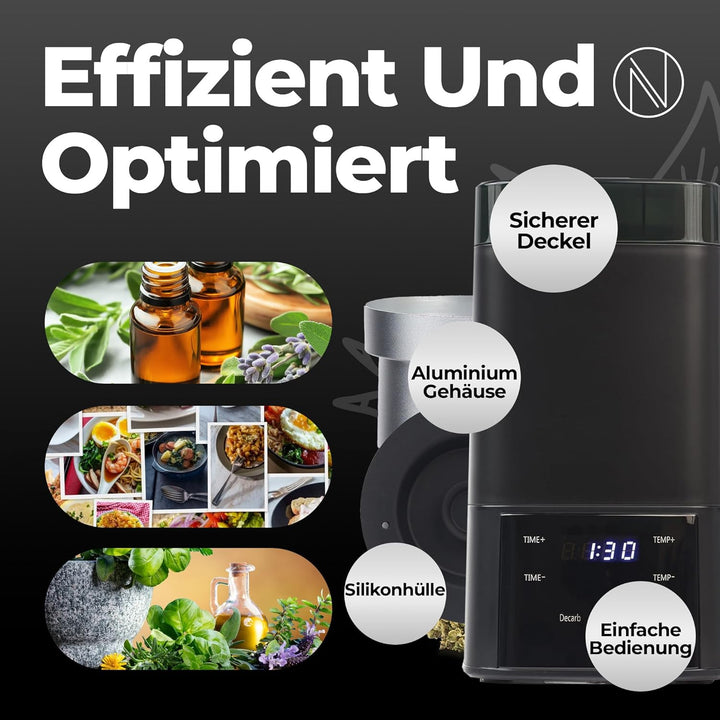 Nebula Boost Black Edition Decarboxylator & Infusor Maschine für Kräuter, weniger Abfall, aktivieren