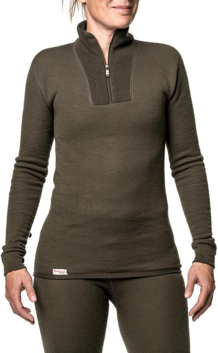 Woolpower Unisex Zip Turtleneck 200 Undershirt (1er Pack) XXS Grün, XXS Grün