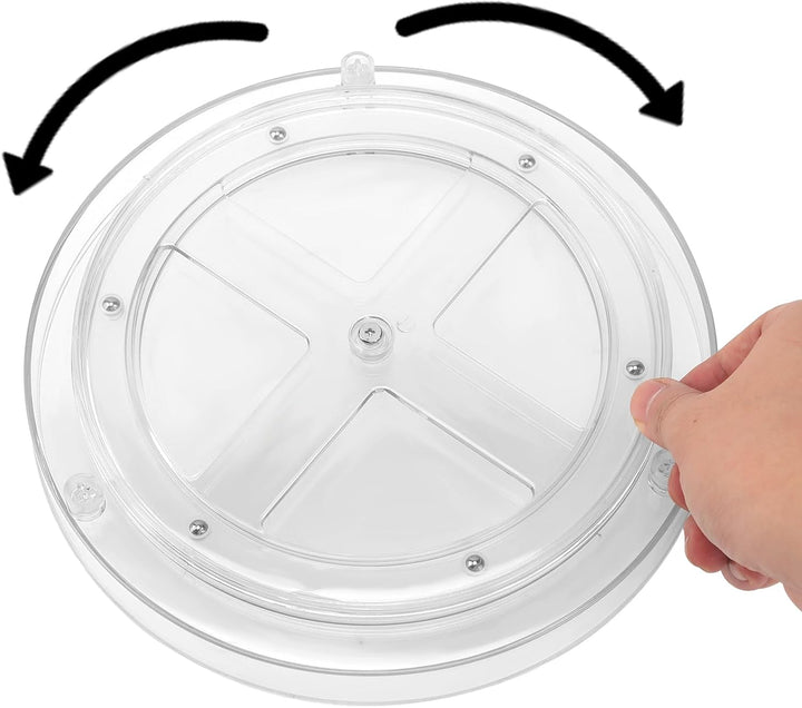 3 Stück 23cm Lazy Susan Drehteller Organizer, Kühlschrank Drehteller Organizer, Transparent Küche Dr