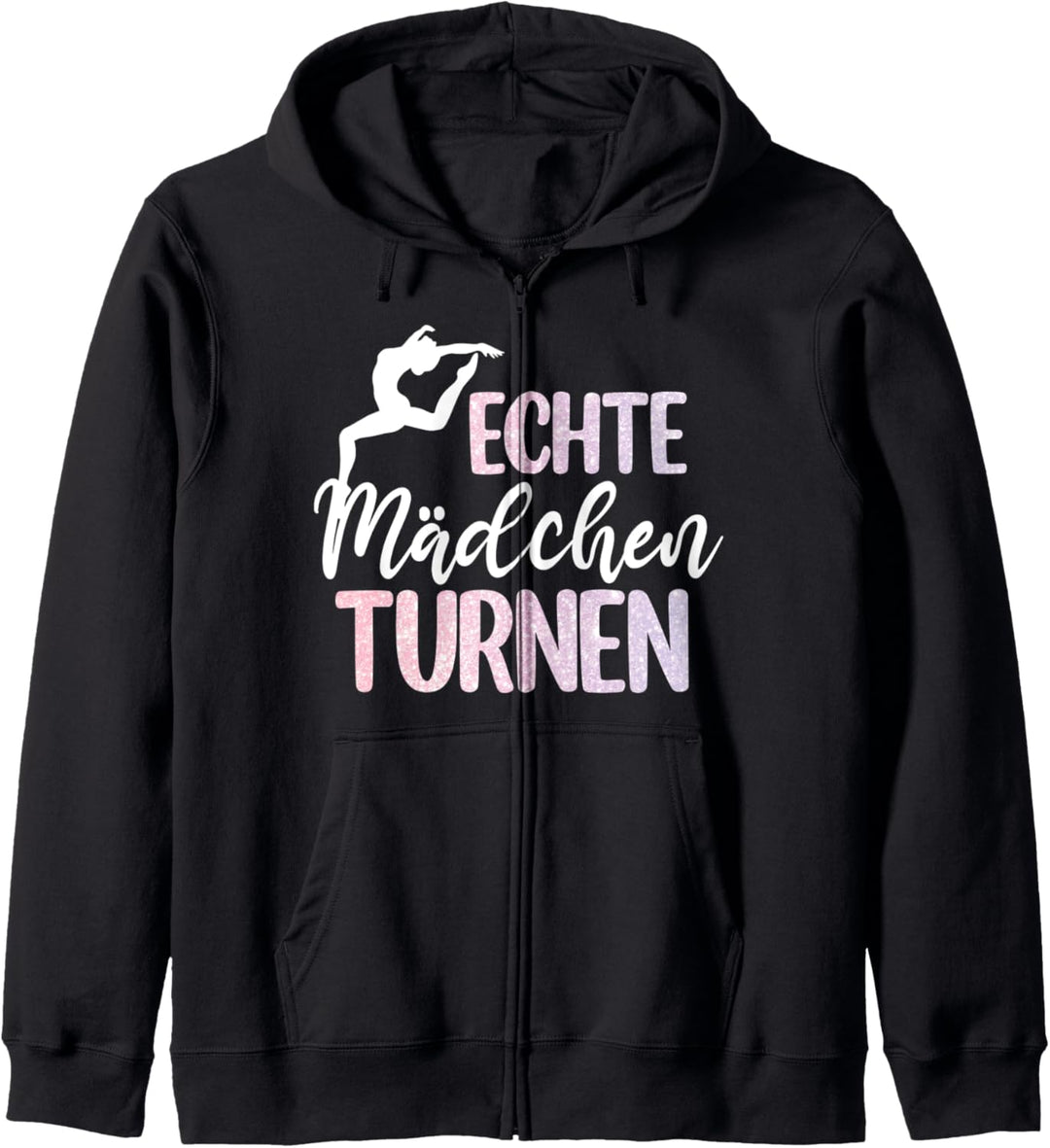 Echte Mädchen Turnen | Turnerin Gymnastik Süsses Damen Kapuzenjacke