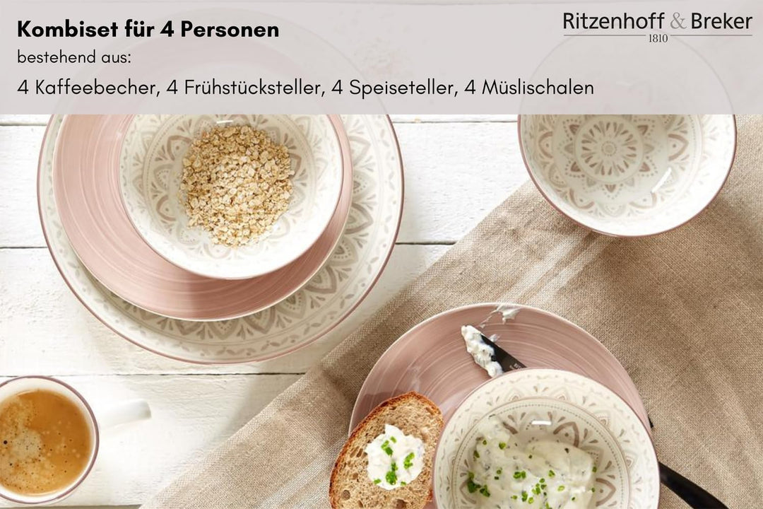 Ritzenhoff & Breker Kombiservice Valencia, 16-teilig Kombiservice 4 Personen, Kombiservice 4 Persone