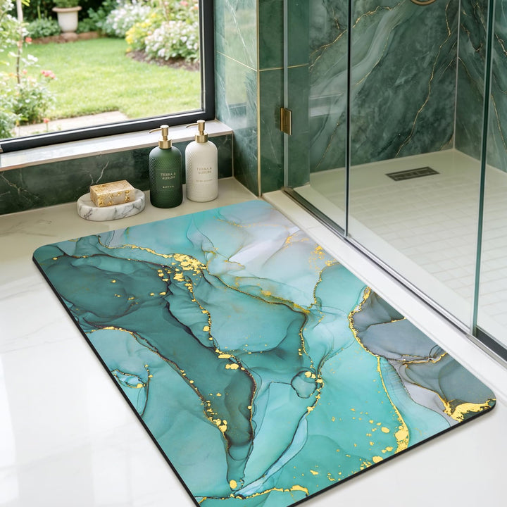 DEXI Badematte rutschfest 50 x 80 cm, Super Absorbierende Badezimmerteppich, schnelltrocknende Badvo
