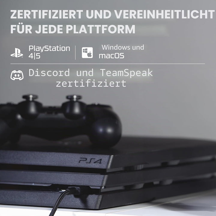 HyperX QuadCast – Standalone USB Mikrofon mit umfangreichen Funktionen für Streamer Gamer, Schwarz Q