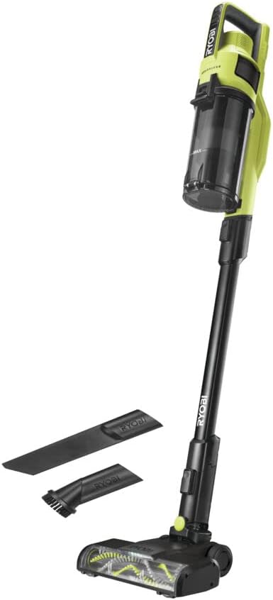 RYOBI 18 V ONE+ Brushless Akku-Bodenhandsauger RSV18BL-0 (Luftstrom 900 l/min, Air Watts 90, Behälte