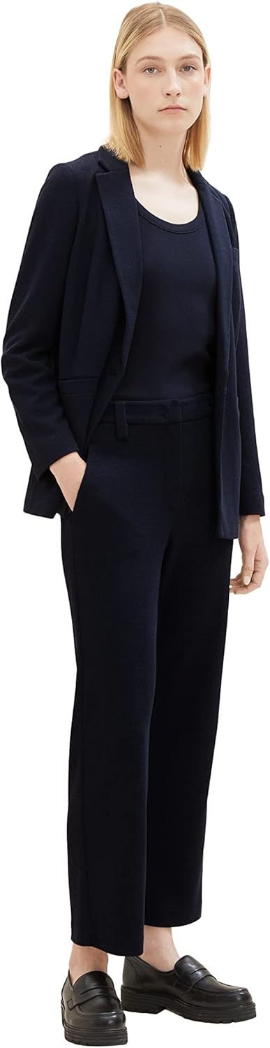 TOM TAILOR Damen Lea Straight Fit Hose 38W / 28L 10668-sky Captain Blue, 38W / 28L 10668-sky Captain