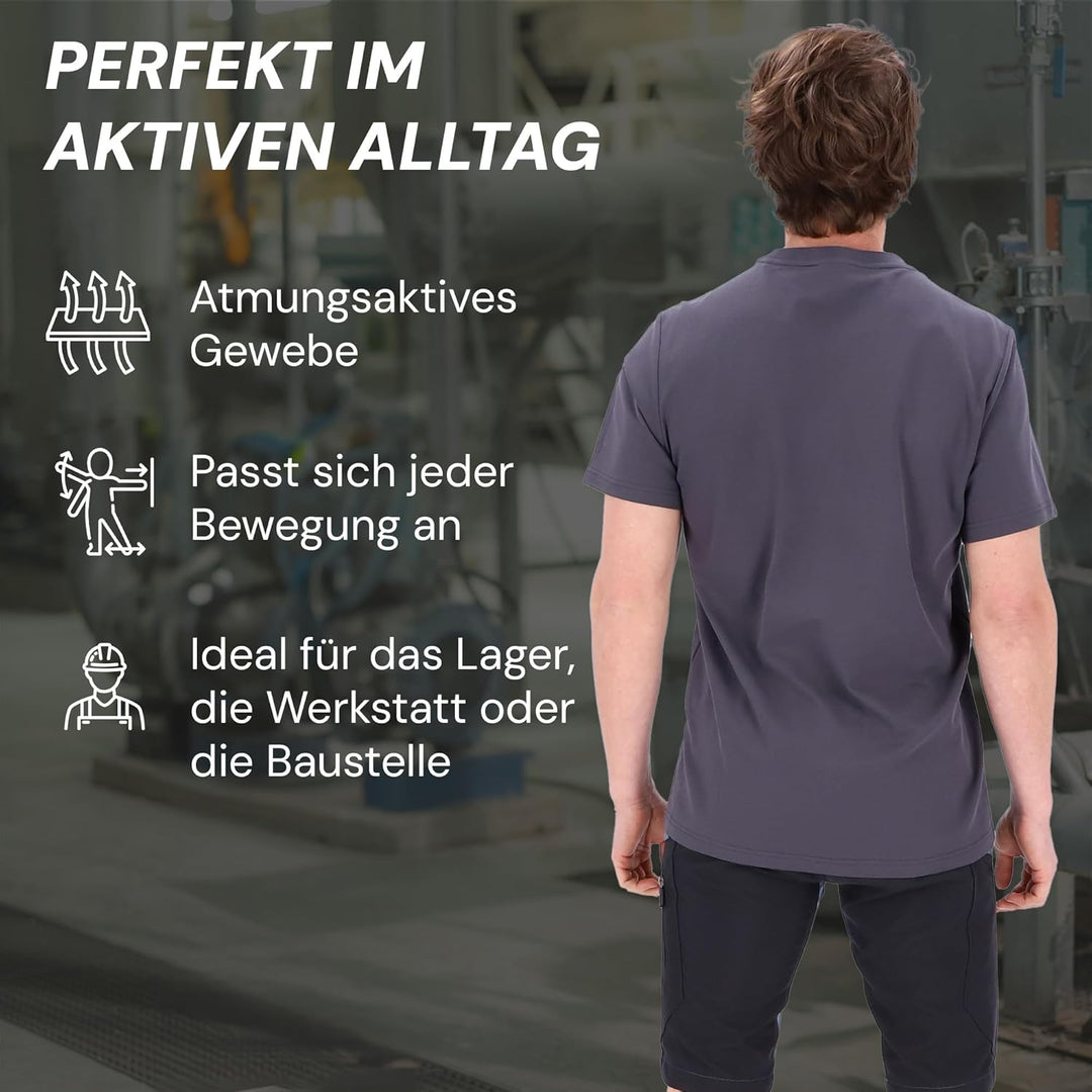 PUMA Workwear Advanced Kollektion - T-Shirts für Herren - Brusttasche und Utility Fach an der Schult