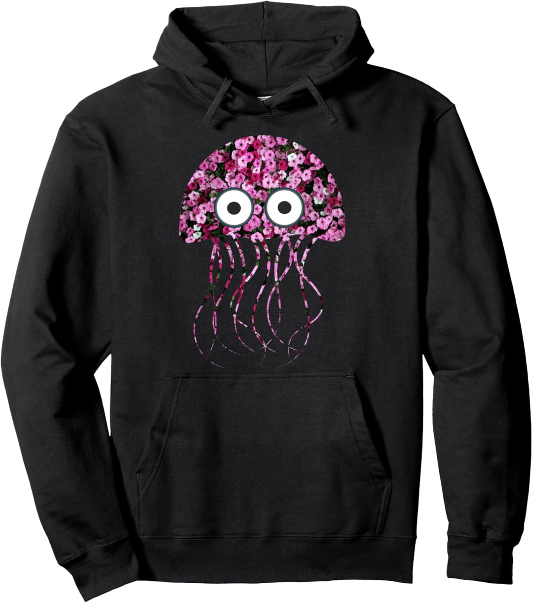 Quallen Blumen Seegelees stieg Blumenmädchenfrauen Pullover Hoodie