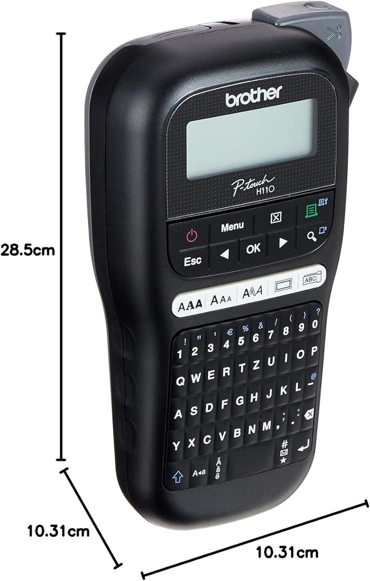 Brother PT-H110 Beschriftungsgerät (für 3,5 bis 12 mm breite TZE-Schriftbänder) & TZe-231 P-Touch Sc