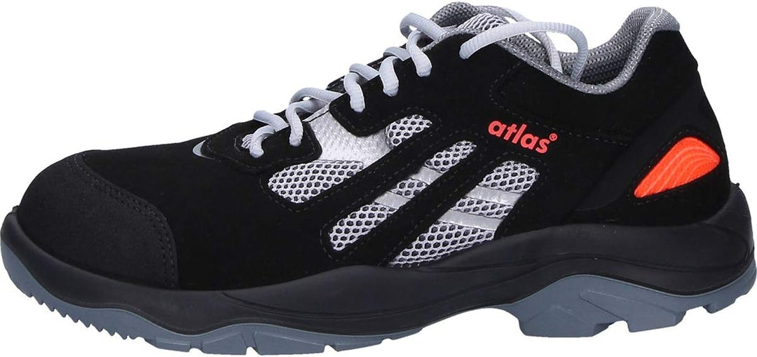 Atlas Flash 2005 | ESD S1P Arbeits-ind Sicherheitsschuhe 40 EU Schwarz Rot, 40 EU Schwarz Rot