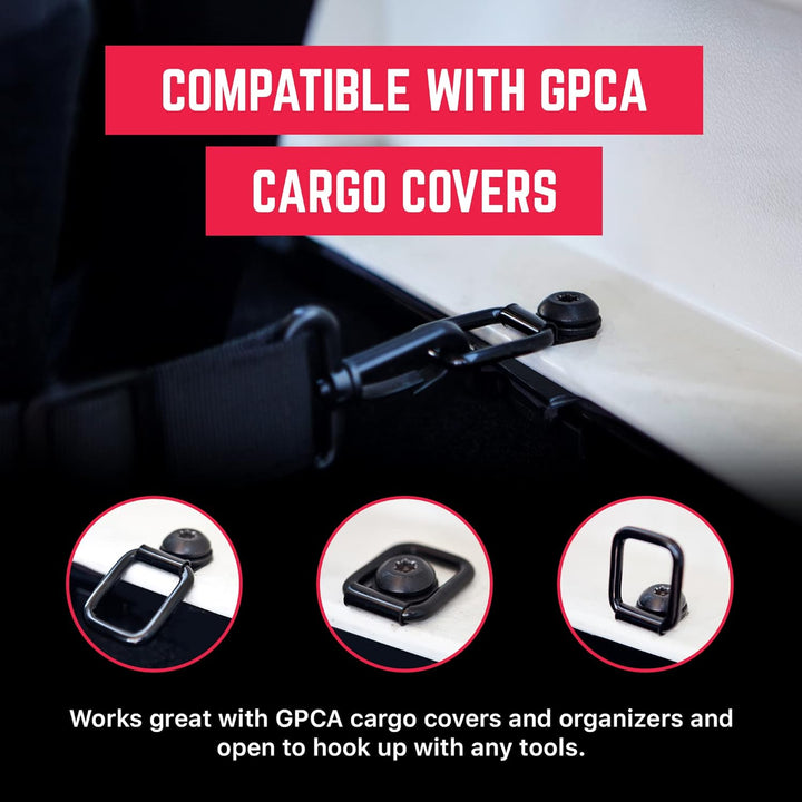 GPCA Zurrgurt Spangurte Ringe für Jeep Wrangler, 6er Pack