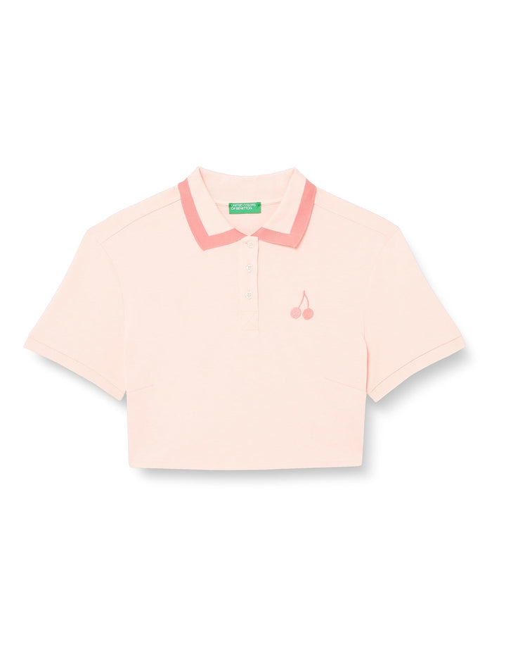 United Colors of Benetton Damen Polohemd XL Pastellrosa 26p, XL Pastellrosa 26p