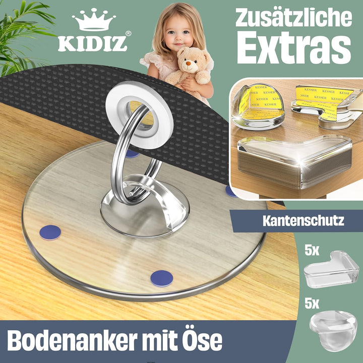 KIDIZ® Treppenschutzgitter Türschutzgitter ausziehbar 0-140CM | kindersicheres Treppengitter für Bab