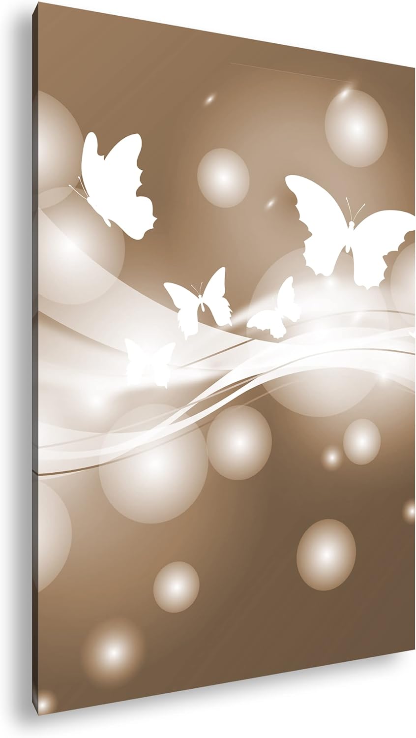 deyoli Fliegende Blasen und Schmetterlinge Format: 120x80 als Leinwand, Effekt: Sepia, Motiv fertig