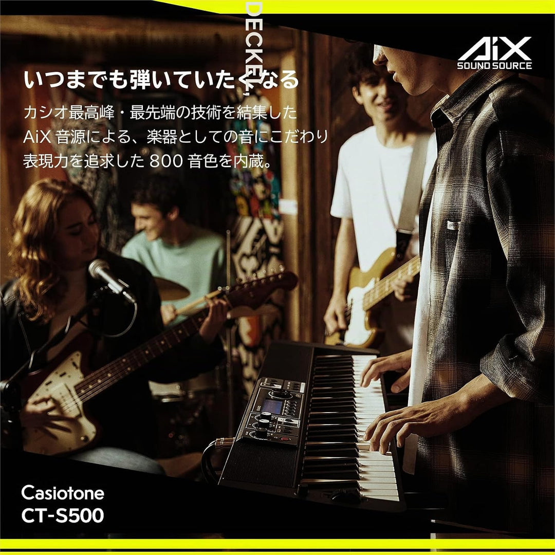 Casio CT-S500 CASIOTONE Top Keyboard mit Anschlagdynamik, Echtzeit-Controllern und Bluetooth Audio&M
