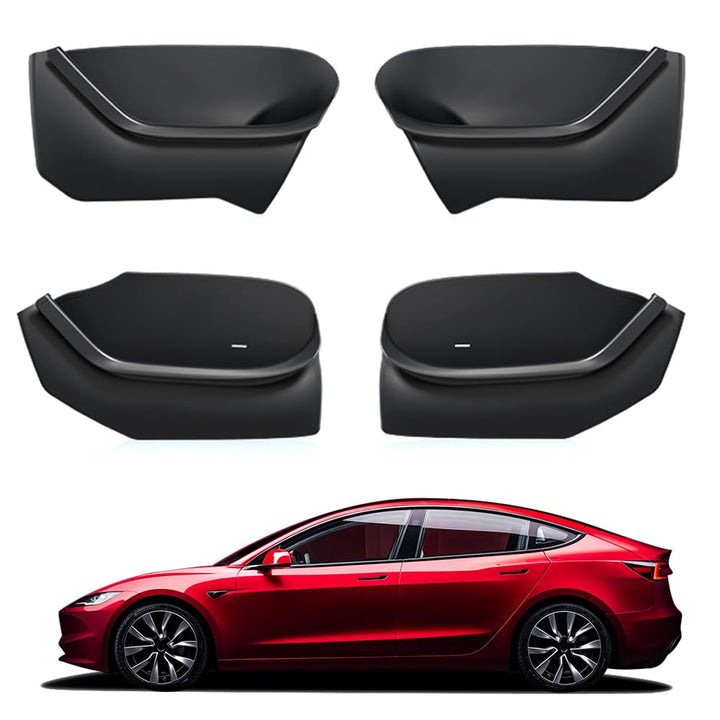Arcoche Tür-Seiten-Aufbewahrungsbox für Tesla Model Y, wasserdichte TPE-Tür-Organizer-Ablage, Autotü