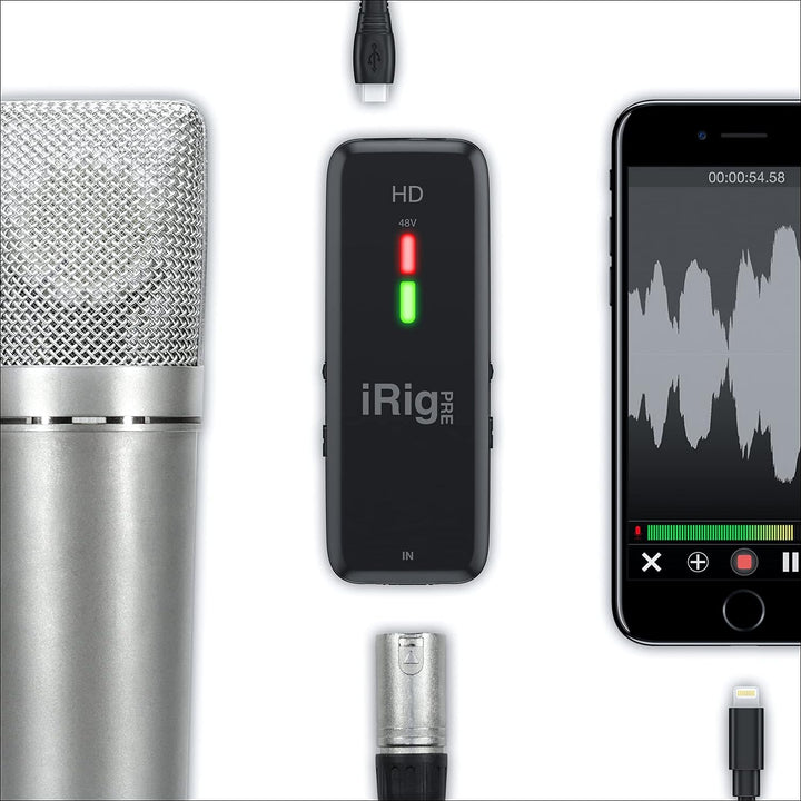 iRig Pre HD - Digital, high definition microphone interface with studio quality preamp, Digital