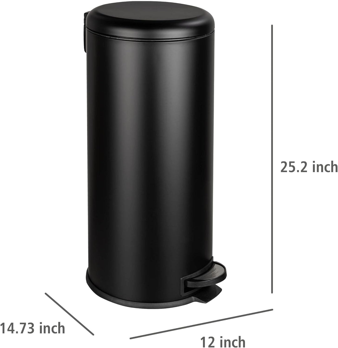 WENKO Küchen Abfalleimer Leman, 30 Liter, Mülleimer mit Absenkautomatik, Tretfunktion, herausnehmbar