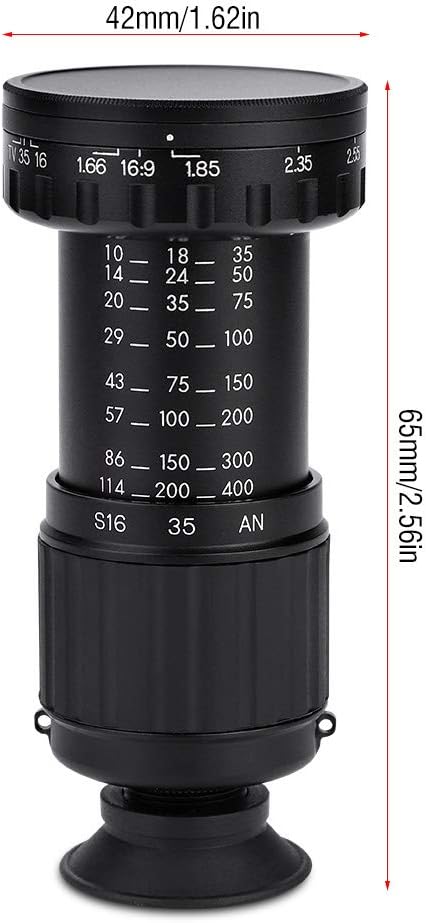 Qii lu Sucher VD-11X HD Directors Viewfinder, 16: 9 37mm Pro Sucherlupe Szene Zuschauer Micro Direct