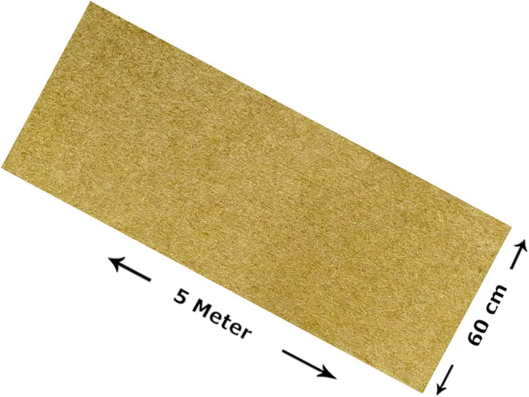 pemmiproducts Nagerteppich 100% Hanf, Meterware, 0,60 m x 5,00 m x ca. 1 cm dick, Nagermatte, Hanfma
