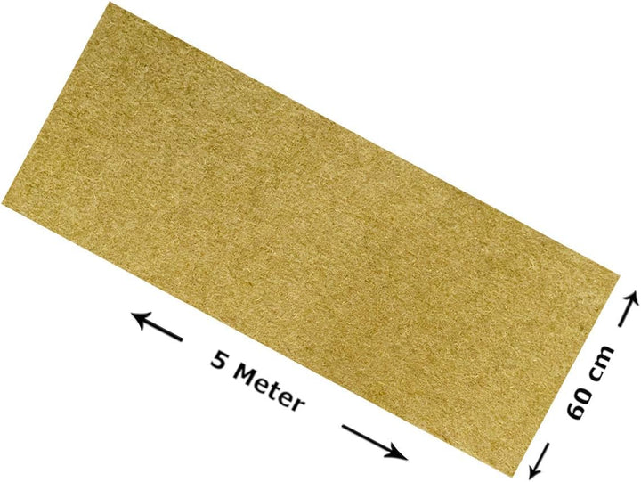 pemmiproducts Nagerteppich 100% Hanf, Meterware, 0,60 m x 5,00 m x ca. 1 cm dick, Nagermatte, Hanfma