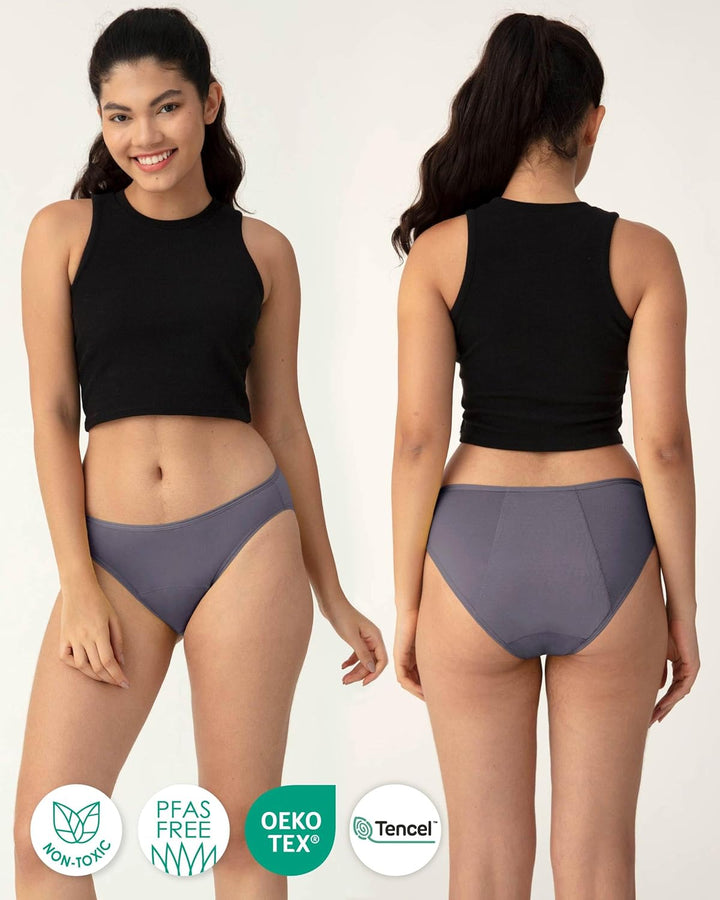 Neione Periodenunterschwäsche Menstruation Unterhosen Perioden Unterwäsche Damen Brazilian Slip, 3er