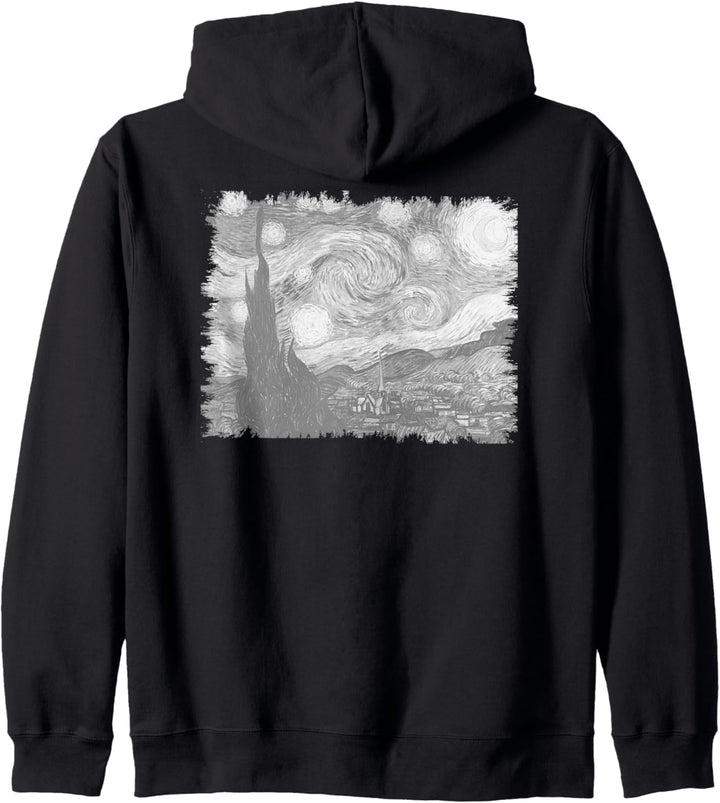 Berühmte Vintage Kunst: Van Gogh Sternennacht Remix Stilvoll Kapuzenjacke