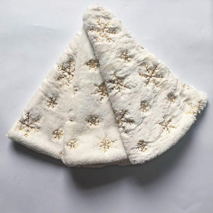Lafunda 120cm Weihnachtsbaum Decke giltzer Plüsch Baumdecke Rund Weihnachtsbaum Rock mit Pailletten