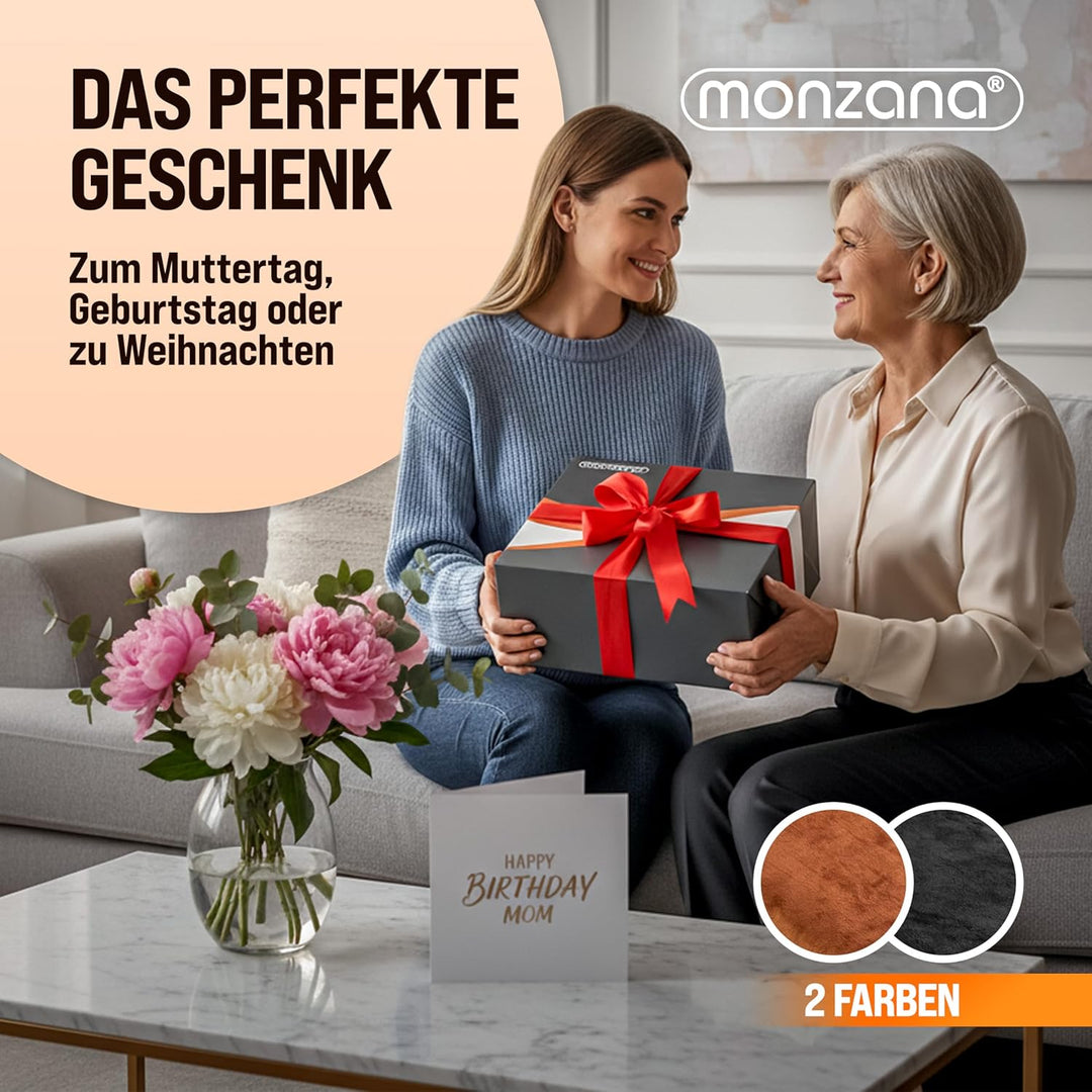 Monzana® Elektrische Heizdecke 180x130cm 120W 10 Heizstufen 10h Timer Abschaltautomatik Überhitzungs