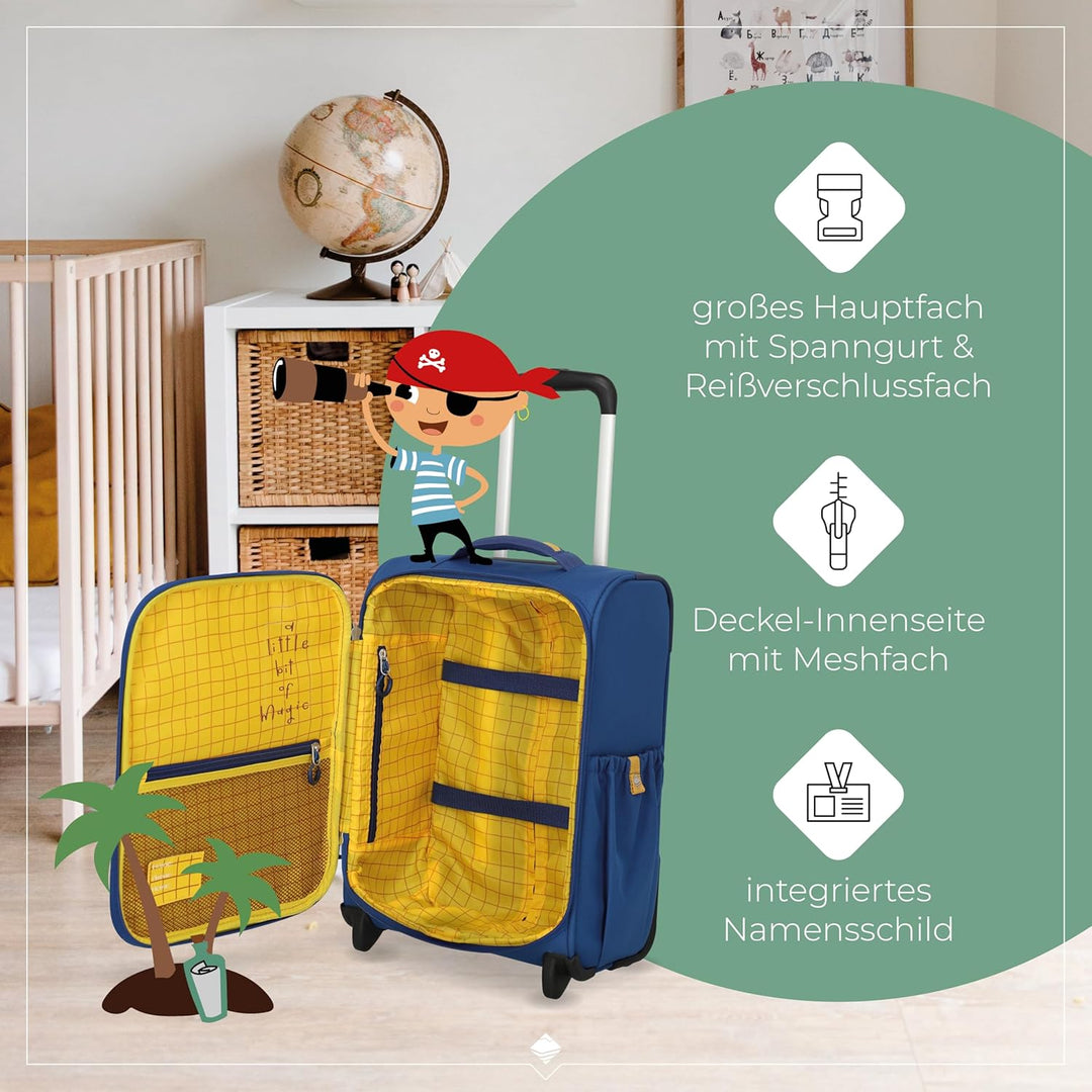 Travelite Kinderkoffer mit 2 Rollen für Mini-Weltentdecker, Handgepäck Kindertrolley MINIMOVER aus r