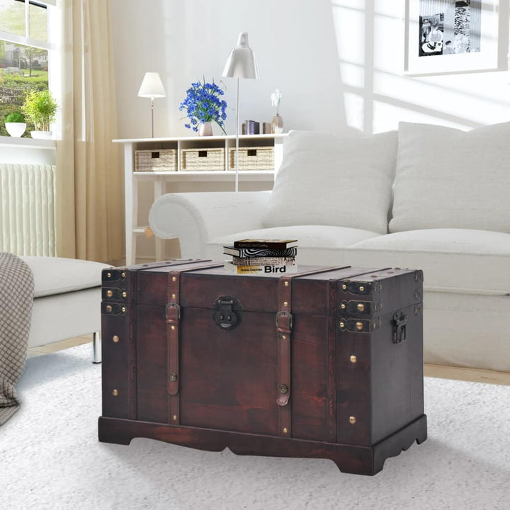 Festnight Schatztruhe, Vintage-Stil, Holz, 66 x 38 x 40 cm