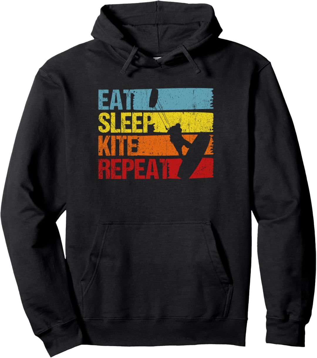 Kiteboarding Kite Kiten - Eat Sleep Kite Kitesurfen Spruch Pullover Hoodie