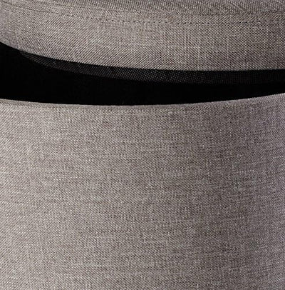 ECHTWERK Sitzhocker Max, Sitztruhe, Sitzwürfel, rund, mit Stauraum, Deckel abnehmbar, gepolsterte Si
