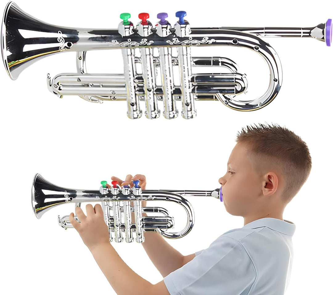 Kinder Trompete Musiktrompete | Musikinstrument Blasinstrument für Kinder | Lerninstrument zum Lerne