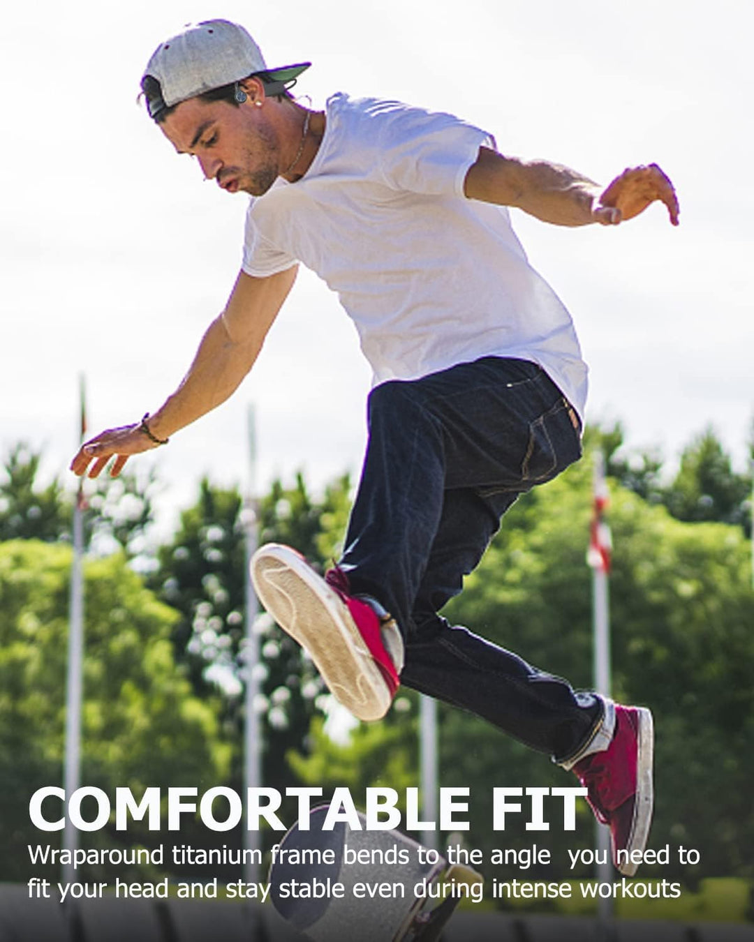 SANOTO Knochenschall Kopfhörer Bluetooth 5.3,Open Ear Kopfhörer Kabellos Bone Conduction Kopfhorer I