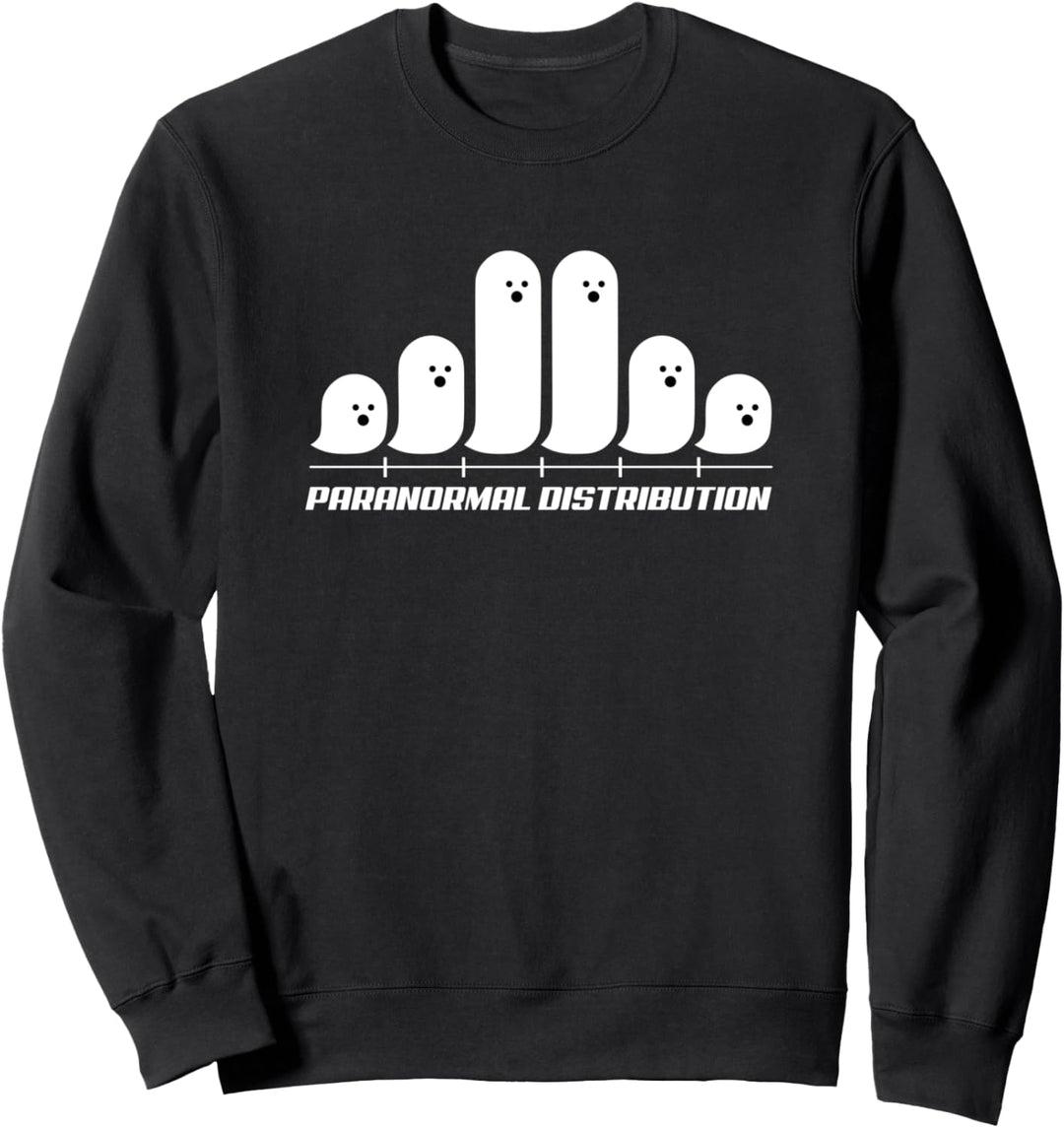 Funny Halloween Math Paranormal Distribution Ghost Curve Sweatshirt