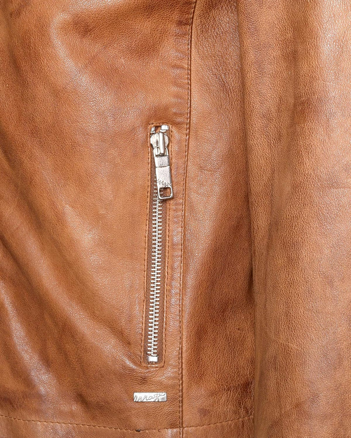 MAZE Herren Lederjacke Flint Brown XL