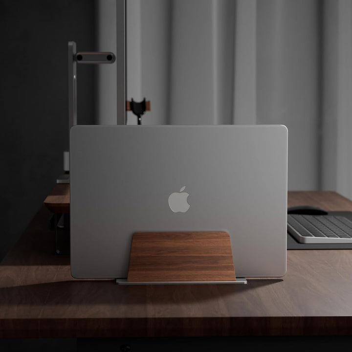 muso wood Laptop Ständer Vertikal - Aluminium und Walnussholz Vertical Laptop Stand Laptop Ständer V