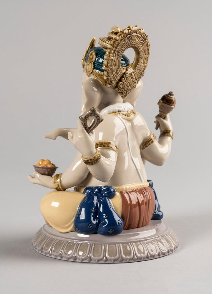 LLADRÓ Lord Ganesha Figurine. Ganesha. Porzellan.
