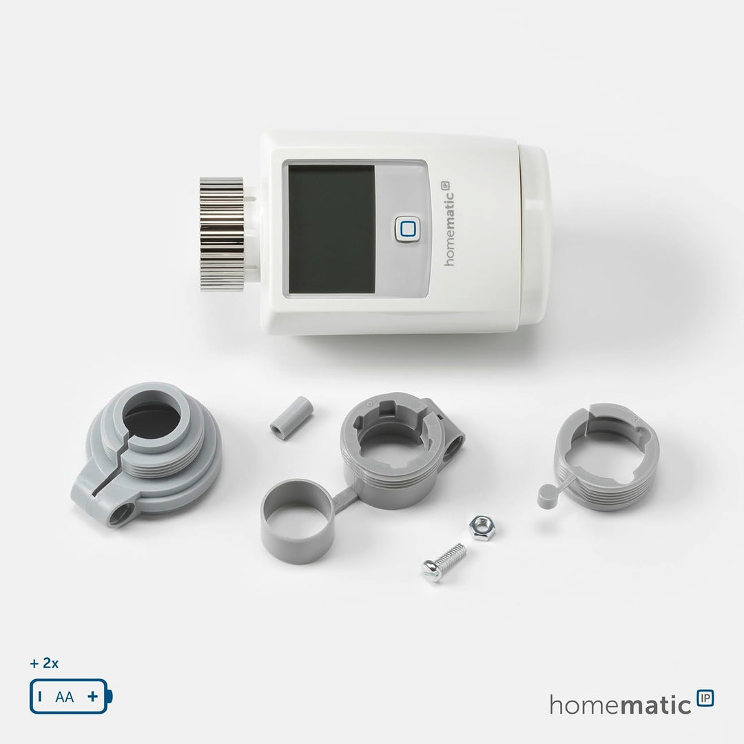 Homematic IP Access Point 2 + 2X Heizkörperthermostat, Smart Home, digitaler Thermostat Heizung, Ste